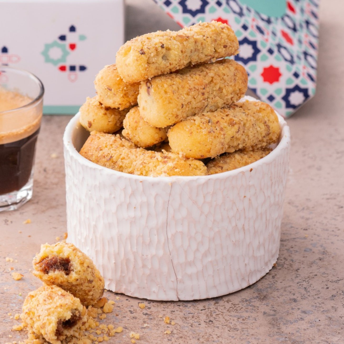Maamoul Date Fingers with Walnuts