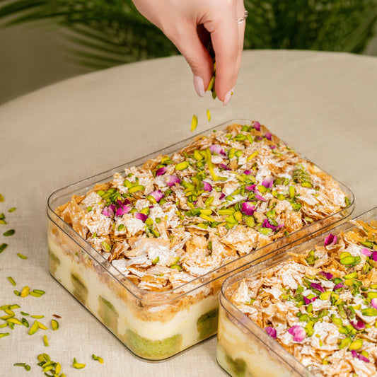 Pistachio Trifle (Qissat Fostoq)